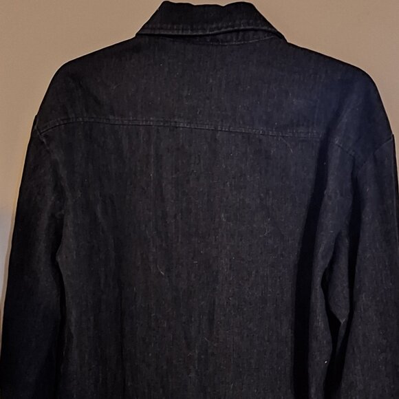black button down shirt frayed bottom - Picture 4 of 9